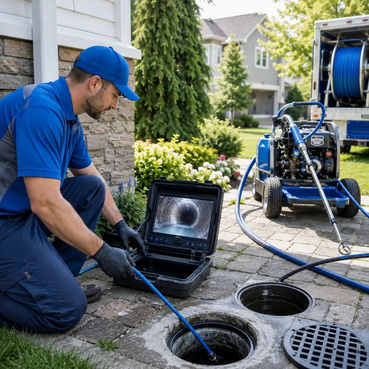 Outdoor drain cleaning professionals serving Bethel, CT